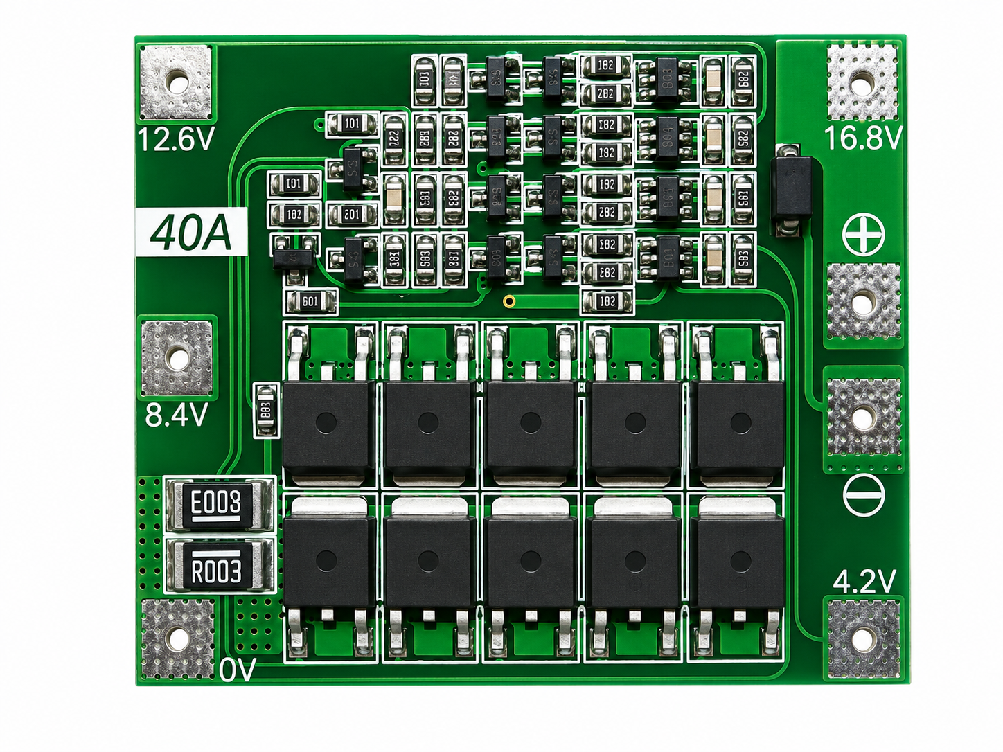 Контролер плата захисту BMS 4S Li-Ion 18650 40A посилена версія (1004-047-00)