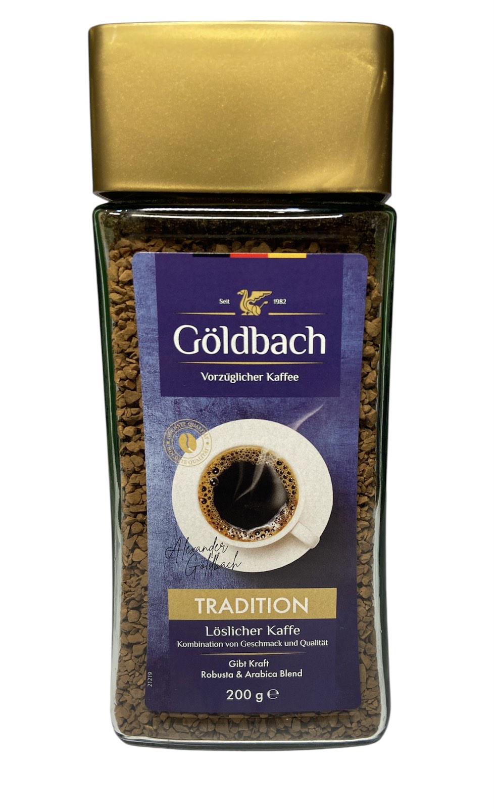 Кофе Goldbach Tradition растворимый в стеклянной банке 200 г (190)
