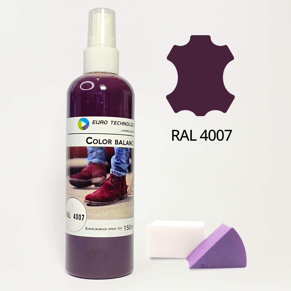 Спрей-фарба Euro Technology для замші/велюру/нубуку 150 мл Темно-фіолетовий RAL 4007 - фото 2 Спрей-фарба Euro Technology для замші/велюру/нубуку 150 мл Темно-фіолетовий RAL 4007 - фото 2
