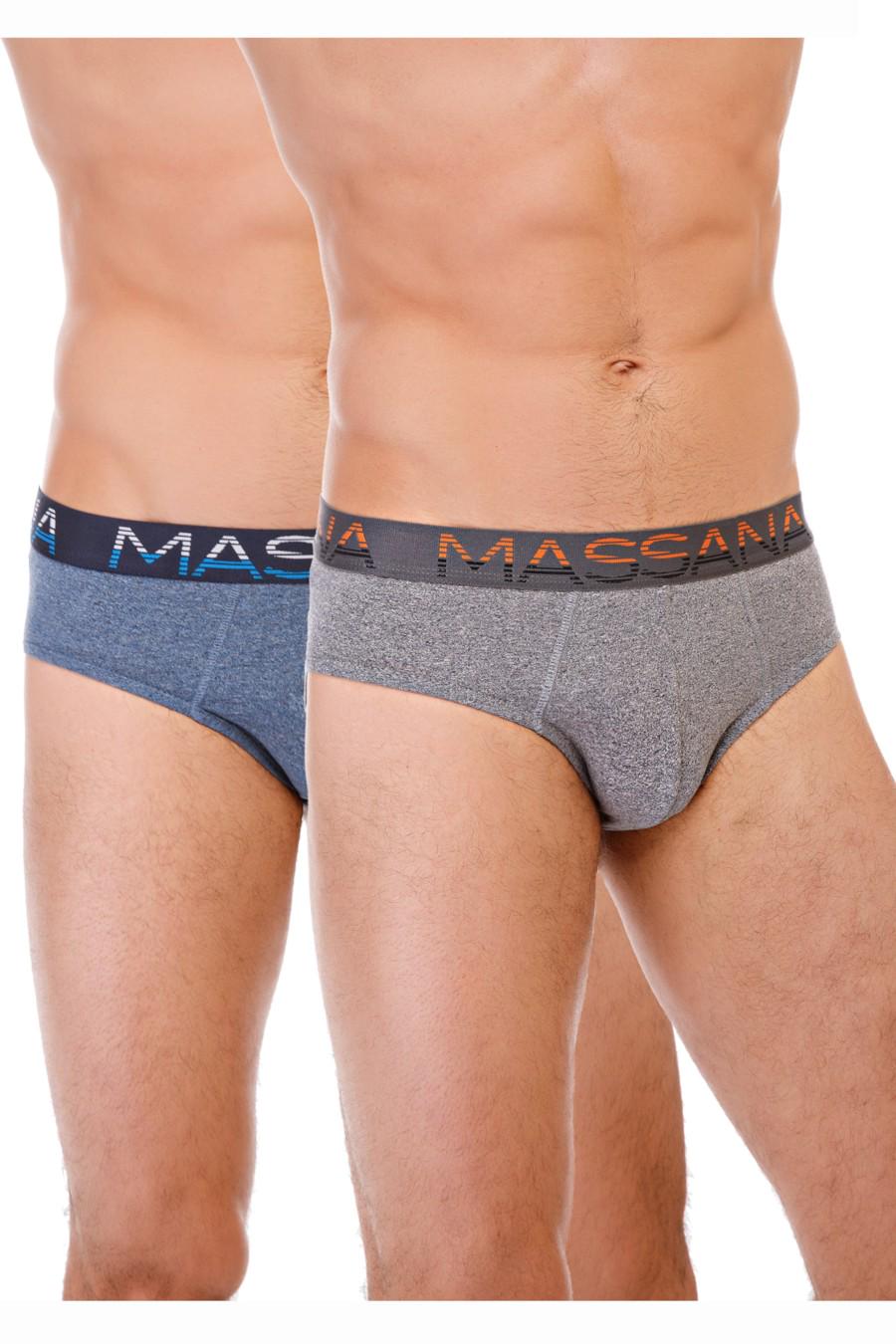 Трусы слип Massana р. 50/L Джинсовый/Серый (69747)
