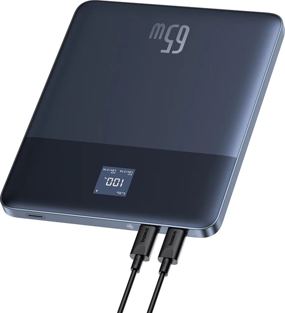 Павербанк Baseus Blade 2 на 12000 мАг з LED-дисплеєм підтримка зарядки 65 Вт Mariana Blue (631838) - фото 5 Павербанк Baseus Blade 2 на 12000 мАг з LED-дисплеєм підтримка зарядки 65 Вт Mariana Blue (631838) - фото 5