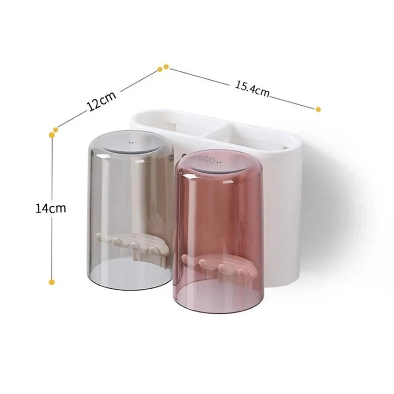 Тримач для зубних щіток настінний ECOCO з двома стаканами (25763783) - фото 2