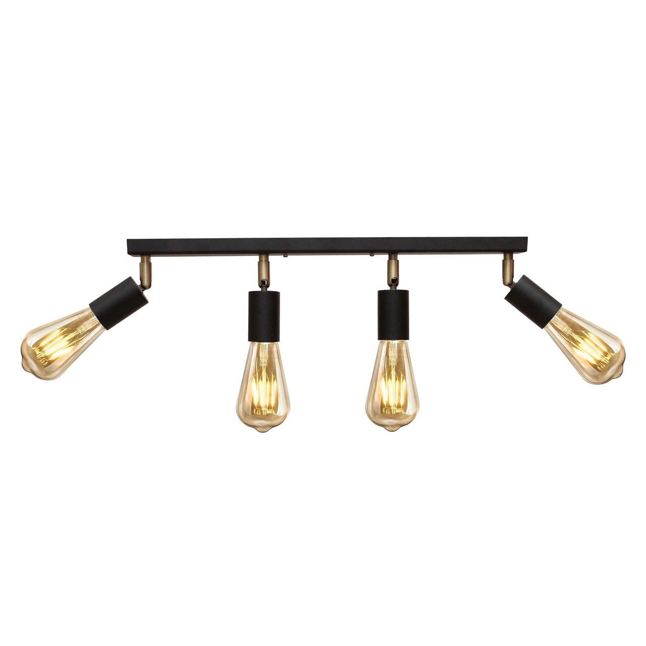 Светильник спот MSK ELECTRIC Asket с поворотным механизмом под четыре лампы Е27 Черный (NL 1222-4) - фото 7 Светильник спот MSK ELECTRIC Asket с поворотным механизмом под четыре лампы Е27 Черный (NL 1222-4) - фото 7