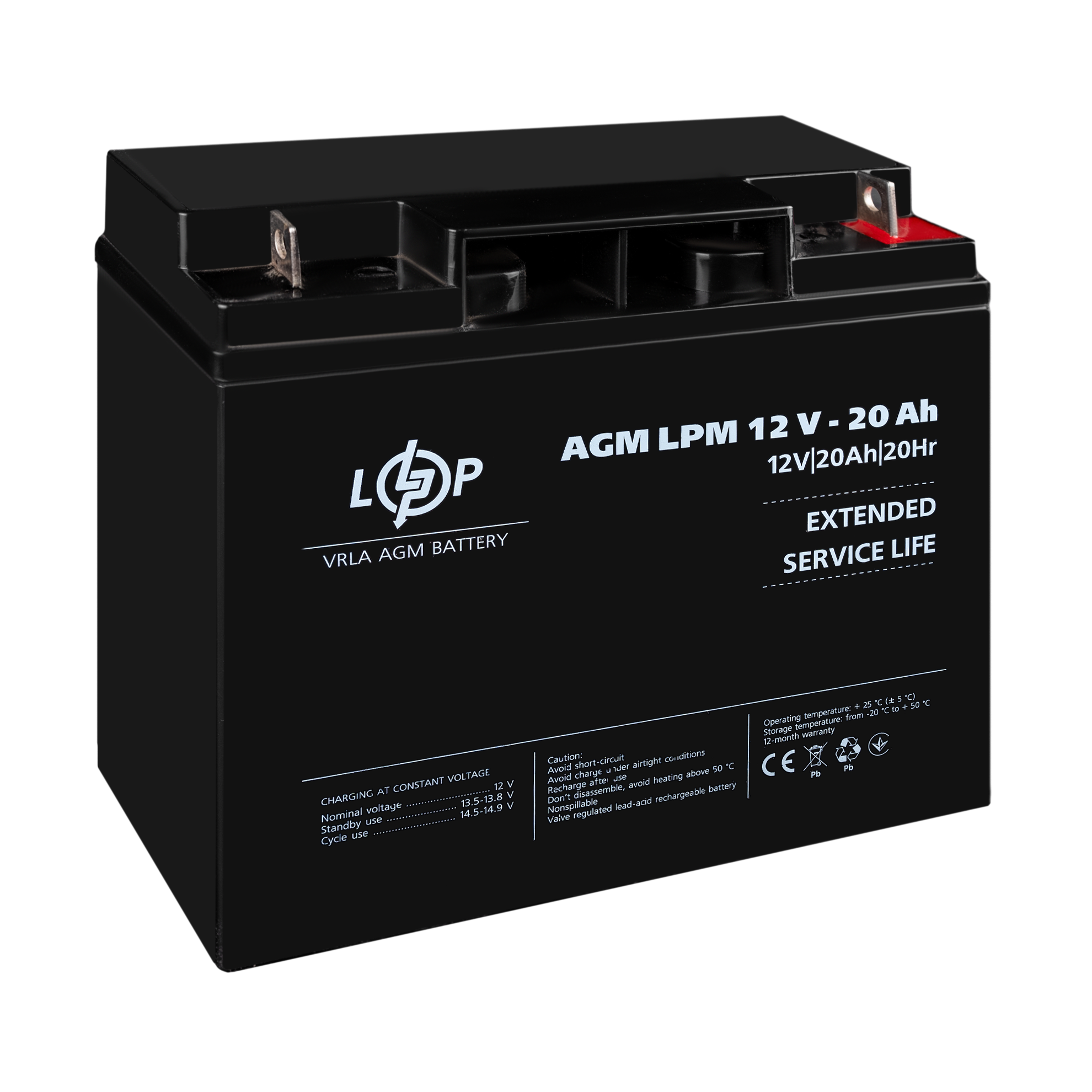 Акумулятор AGM LPM 12V 20 Ah - фото 3