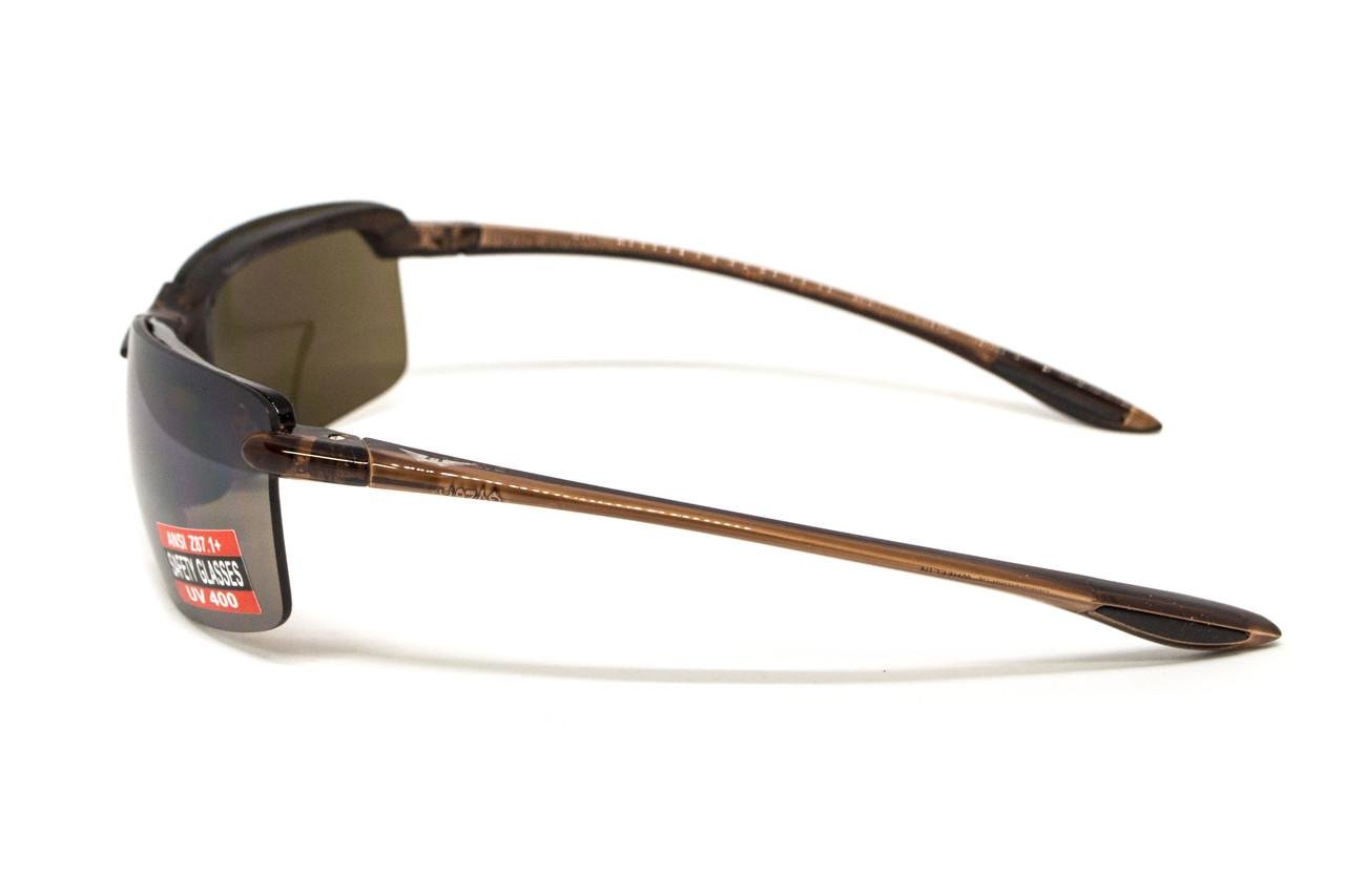 Очки защитные Global Vision Wheelin Crystal зеркальные Коричневый в коричневой полупрозрачной оправе (69962426490401) - фото 7 Очки защитные Global Vision Wheelin Crystal зеркальные Коричневый в коричневой полупрозрачной оправе (69962426490401) - фото 7