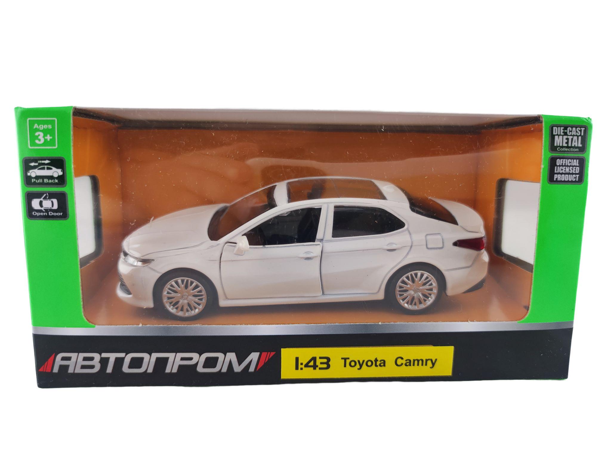 Машинка игрушечная металлическая Автопром Toyota Camry 70 Белый (110370)