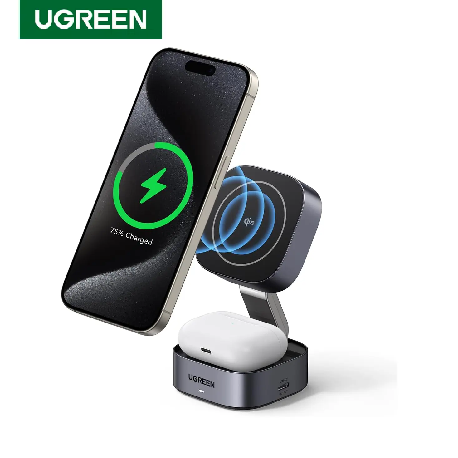 Зарядное устройство для Ugreen W702 MagSafe 25w Qi2 Magnetic для iPhone (2000130) - фото 2