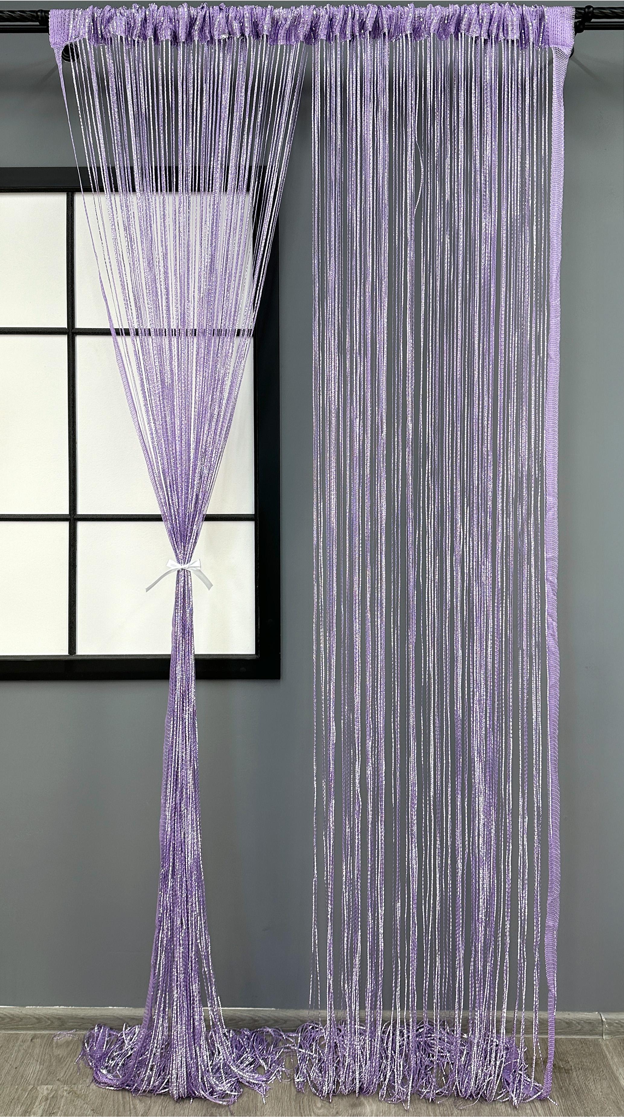 Штори-нитки Rovi Premium з люрексом 300х300 см Бузковий (61-111) - фото 1 Штори-нитки Rovi Premium з люрексом 300х300 см Бузковий (61-111) - фото 1