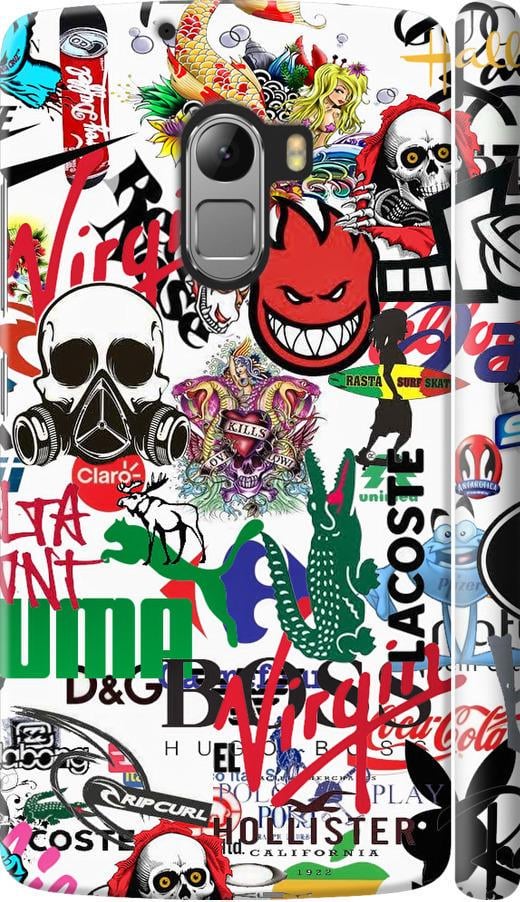 Чехол на Lenovo A7010 Many different logos (4022m-232-42517)