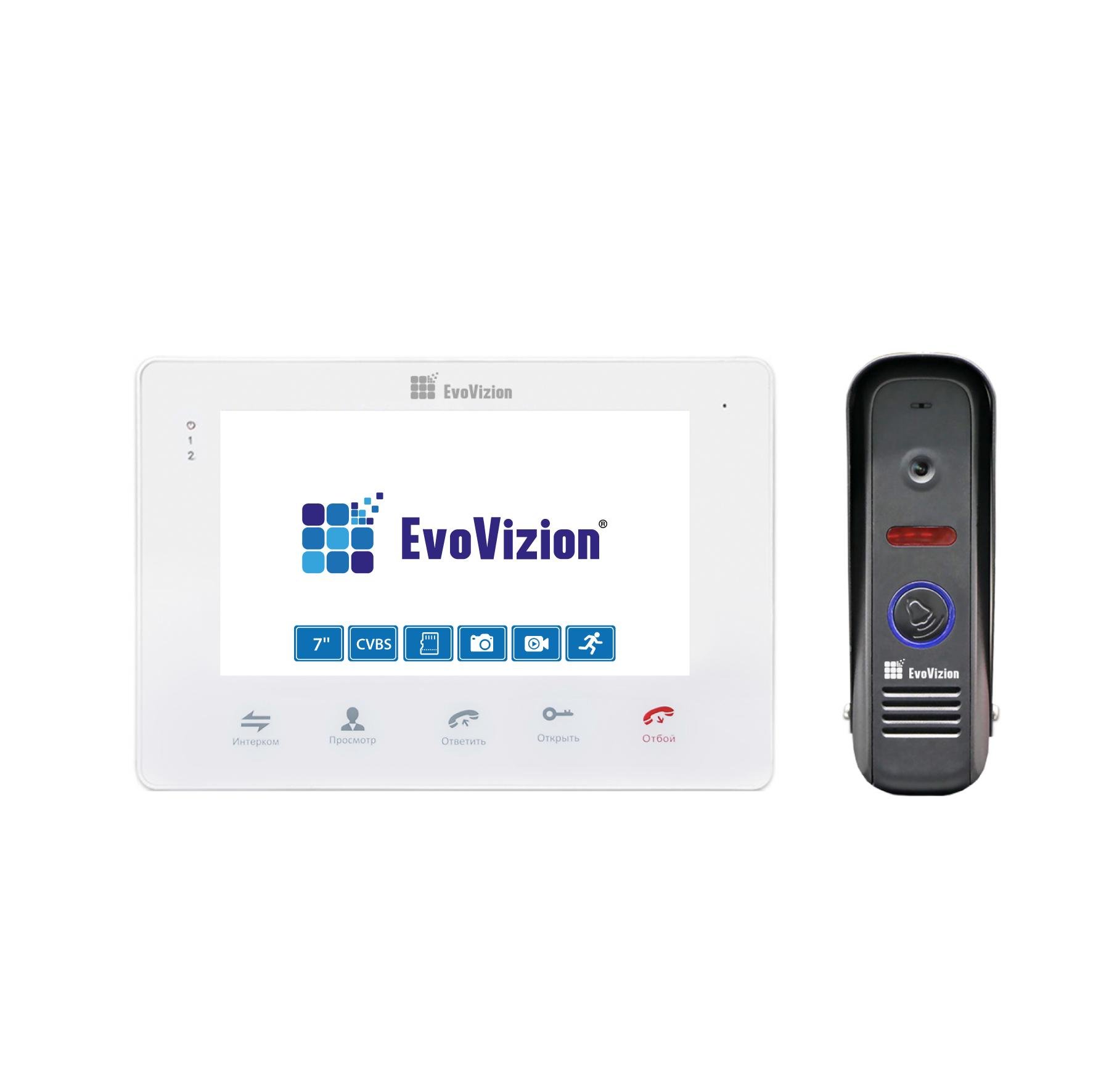 Комплект домофона EvoVizion VP-705 White и DP-04