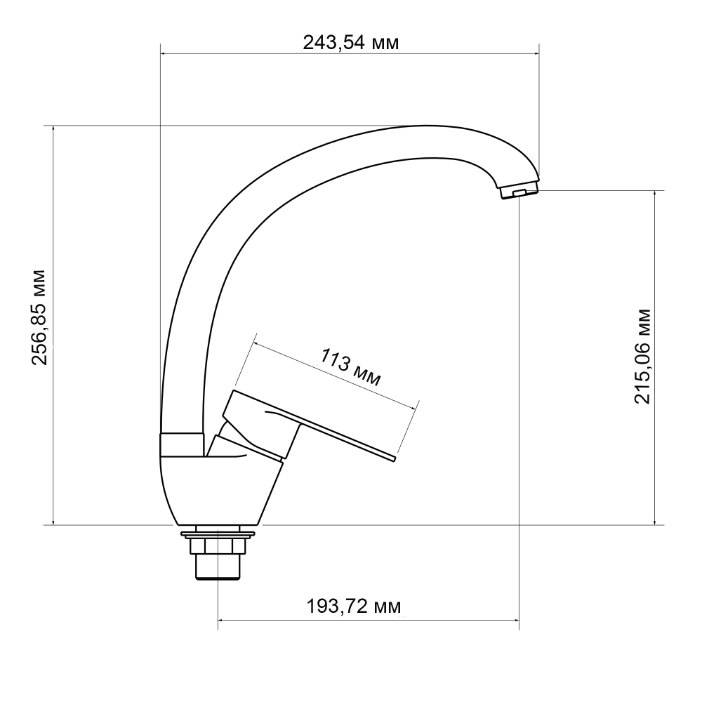 Смеситель для кухни Lidz Tani 008F-3 CRM (SD00051095) - фото 2