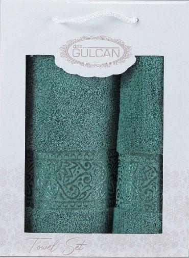 Набор полотенец Gulcan Cotton Ornament 480 г/м2 2 шт. Зеленый (21612)