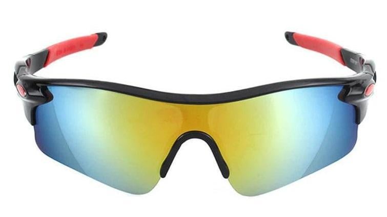 Окуляри спортивні велосипедні з кольоровим склом Чорний (R051519)