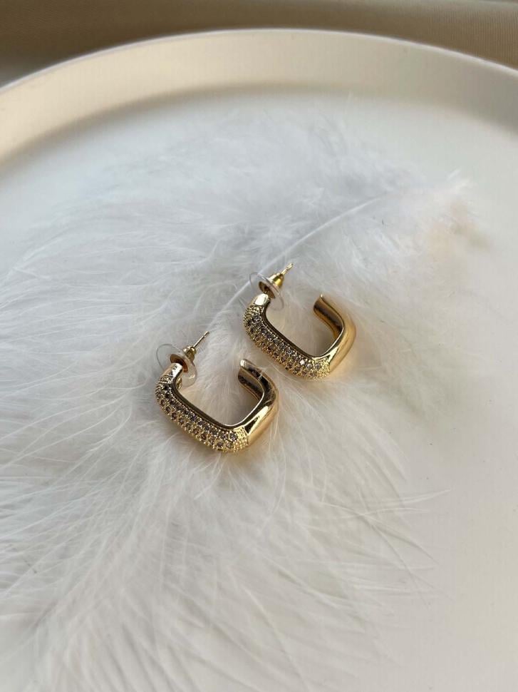 Сережки біжутерія з фіанітами (5399) Сережки біжутерія з фіанітами (5399)