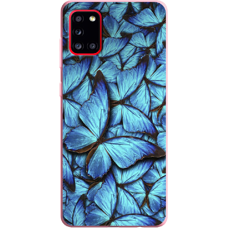 Чохол Boxface Samsung A315 Galaxy A31 Лазурні Метелики Рожевий силікон (39470-up1550-41981)