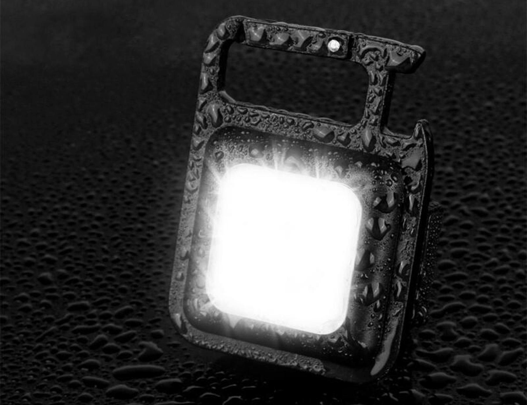 Ліхтар брелок акумуляторний з карабіном та відкривалкою LED COB 500 mAh (234565829) - фото 8