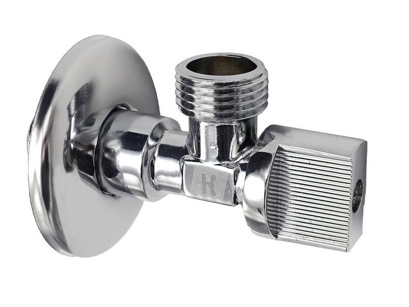 Кран для подключения сантехнических приборов RSk угловой 1/2x1/2" Хром (RS-k-AVEX-019-001)