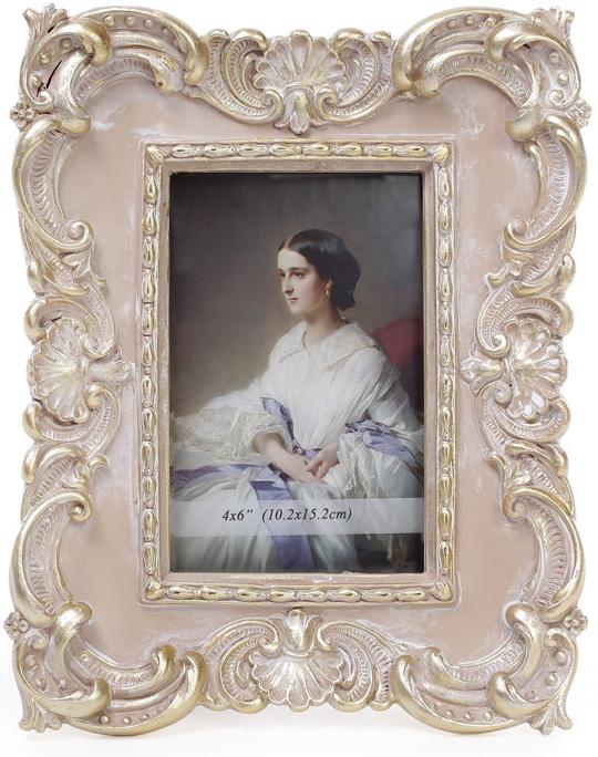 Фоторамка Tudor Ракушка для фото 10х15 см Розовый с золотом (BD-440-113)