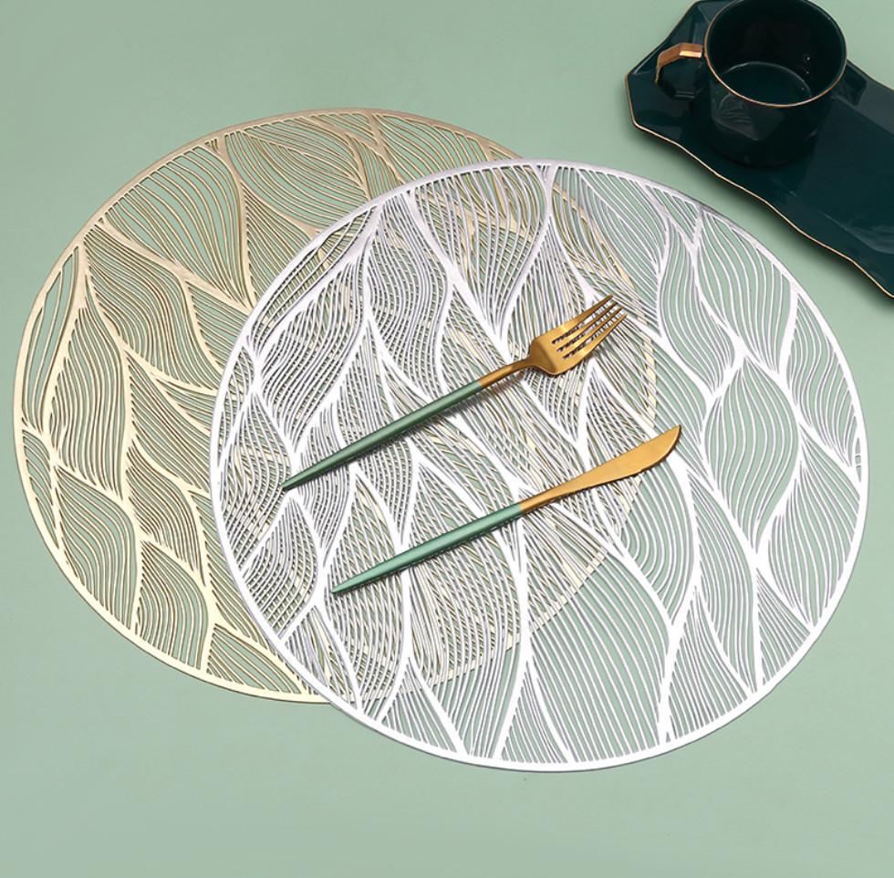 Салфетка сервировочная круглая 38 см Серебристый (5469) - фото 2 Салфетка сервировочная круглая 38 см Серебристый (5469) - фото 2