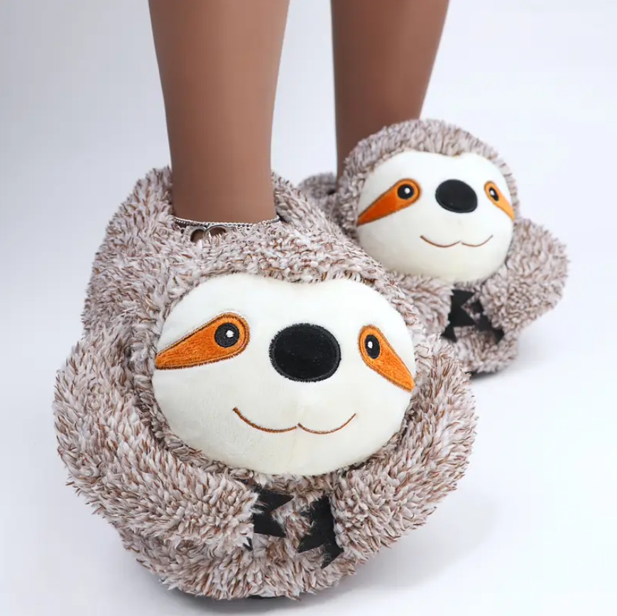 Тапочки игрушки мягкие и теплые домашние в виде Ленивца р. 39-40 - фото 4 Тапочки игрушки мягкие и теплые домашние в виде Ленивца р. 39-40 - фото 4