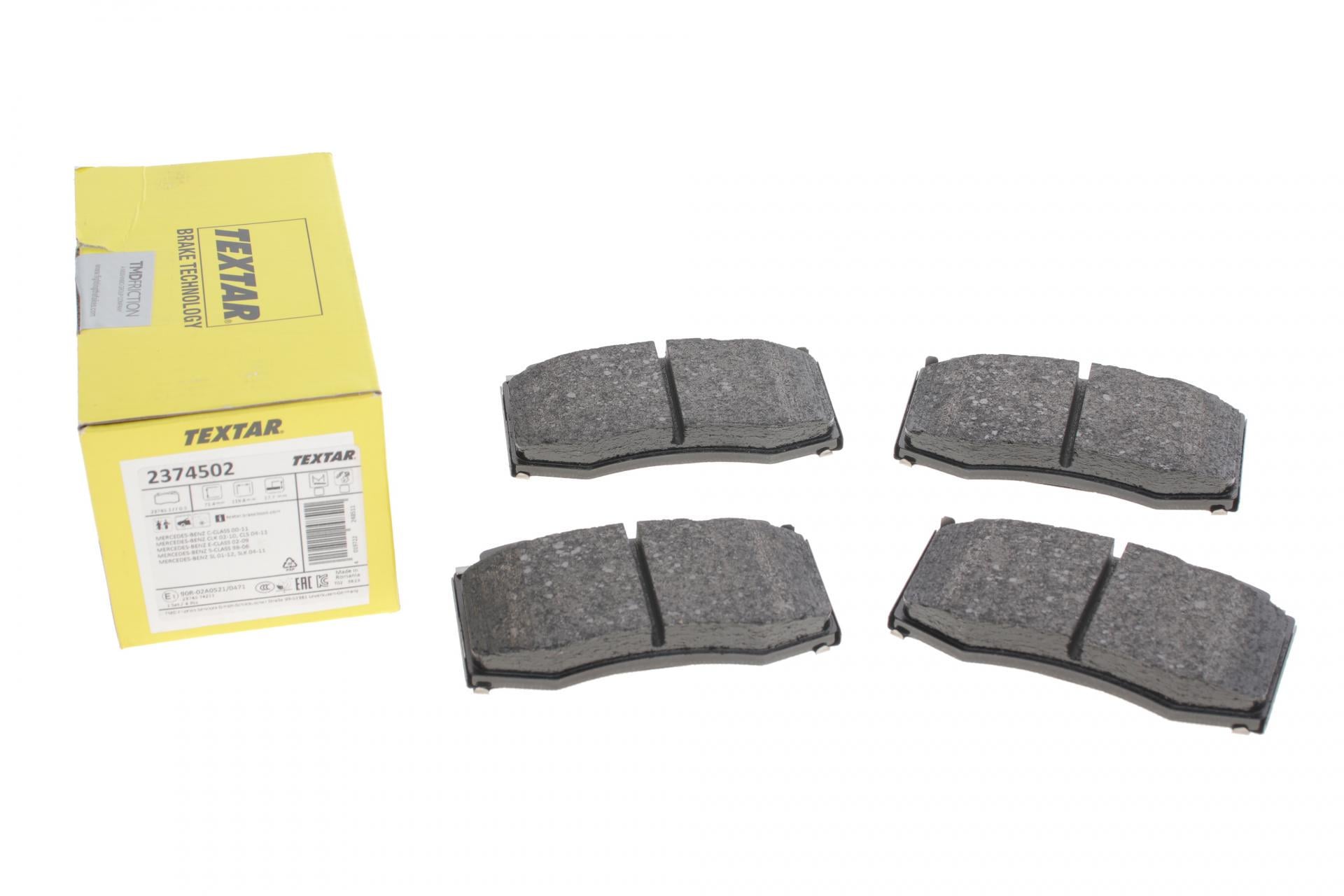 Колодки тормозные передние TEXTAR для MB C-class/CLK 1.8-5.5 98- Brembo Q+ (2374502)