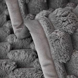 Мягкая накидка на диван или кресло C00440-2 90х160 см Серый - фото 3