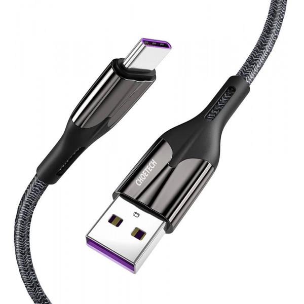 Кабель Choetech USB 2.0 AM-Type-C M AC0013 5 A 1,2 м Черный (577056)
