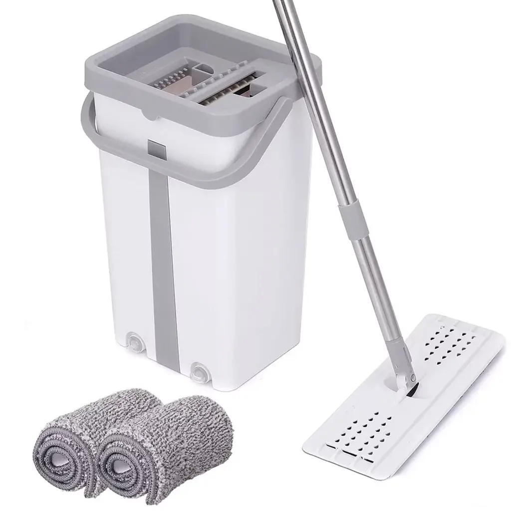 Комплект для сборки швабра с ведром с автоматическим отжимом 2 насадки 11 л Серый Комплект для сборки швабра с ведром с автоматическим отжимом 2 насадки 11 л Серый