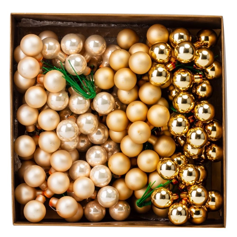 Набір ялинкових кульок Зимові ягідки 2 см х 144 шт. Рожево-золотий (6024-023) - фото 1 Набір ялинкових кульок Зимові ягідки 2 см х 144 шт. Рожево-золотий (6024-023) - фото 1