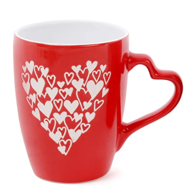 Чашка керамическая Flora Сердца 0,33 л (31583)