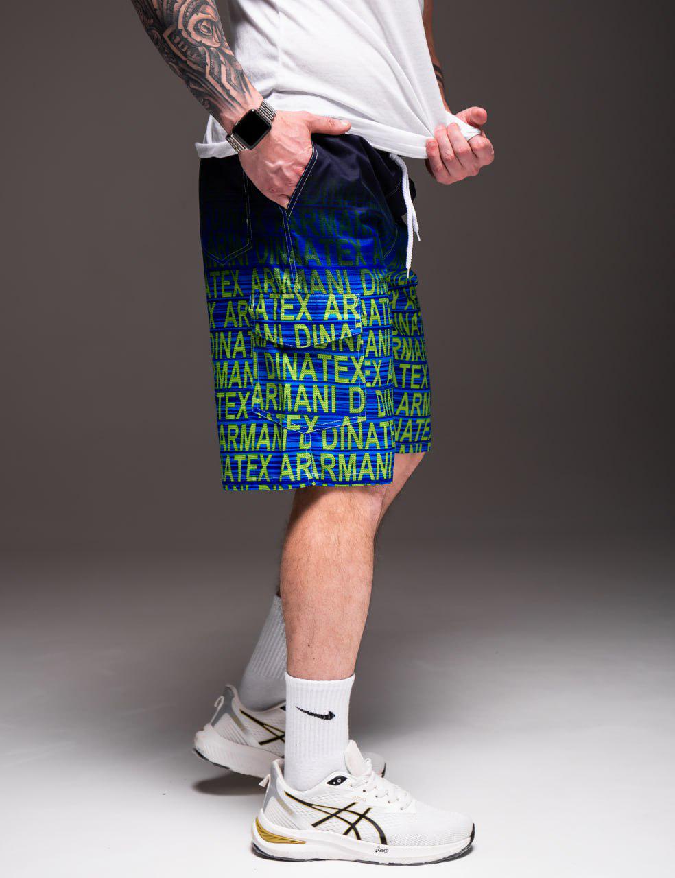 Шорты пляжные мужские XXXL Синий (2357/4) - фото 2 Шорты пляжные мужские XXXL Синий (2357/4) - фото 2