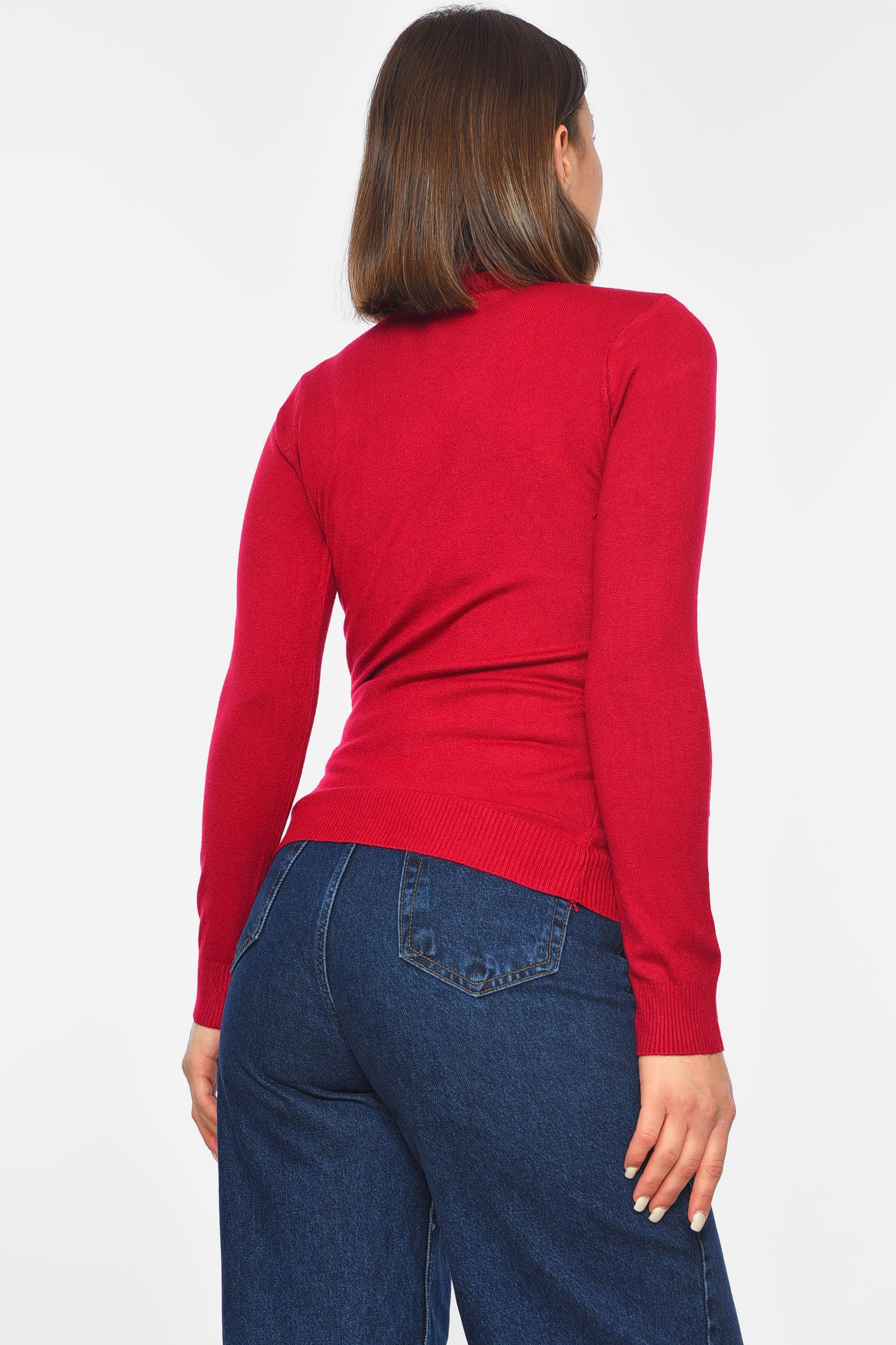 Гольф женский трикотажный S-M Бордовый (191843) - фото 3 Гольф женский трикотажный S-M Бордовый (191843) - фото 3