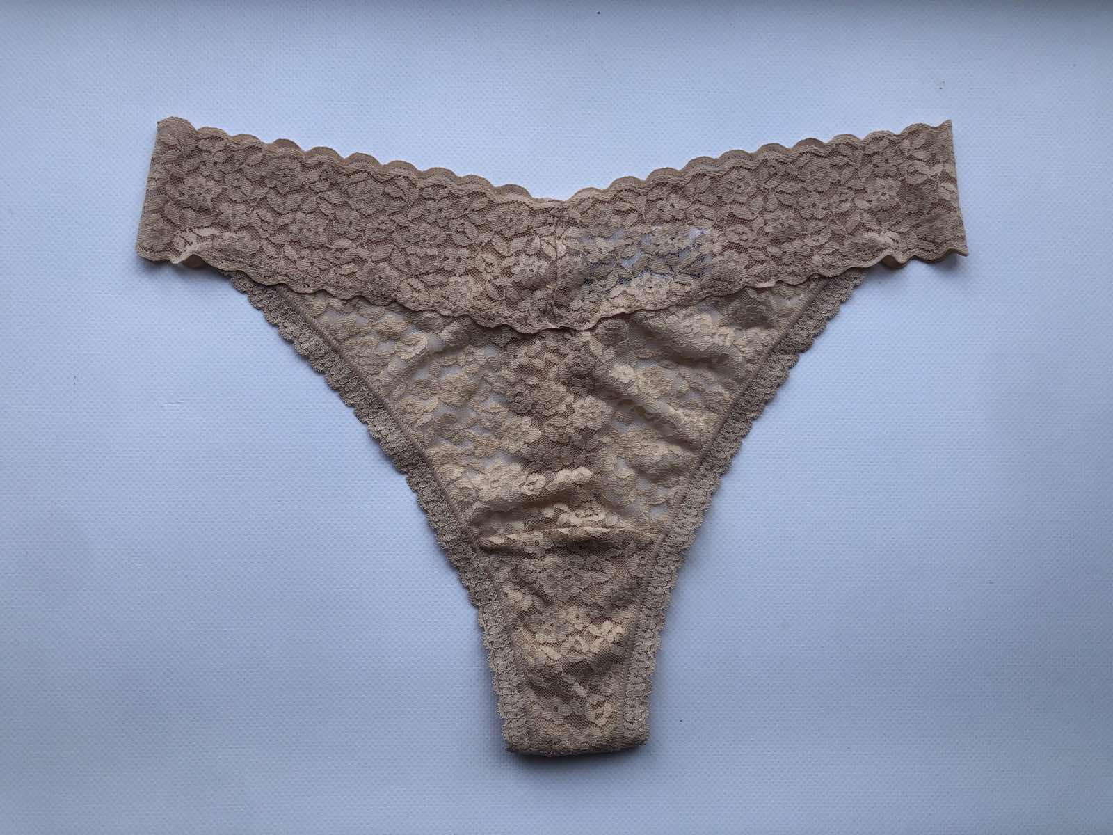 Мереживні трусики XL Бежевий (9527657wer)