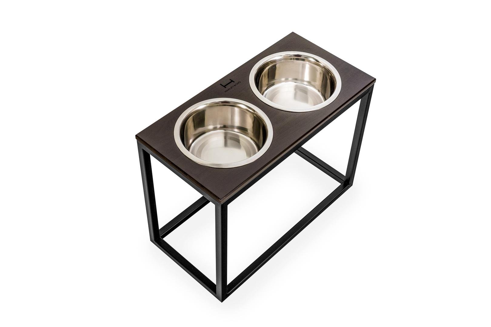 Миски на подставке Harley and Cho Dinner для больших собак 1,8 л Brown/Black (3300043)