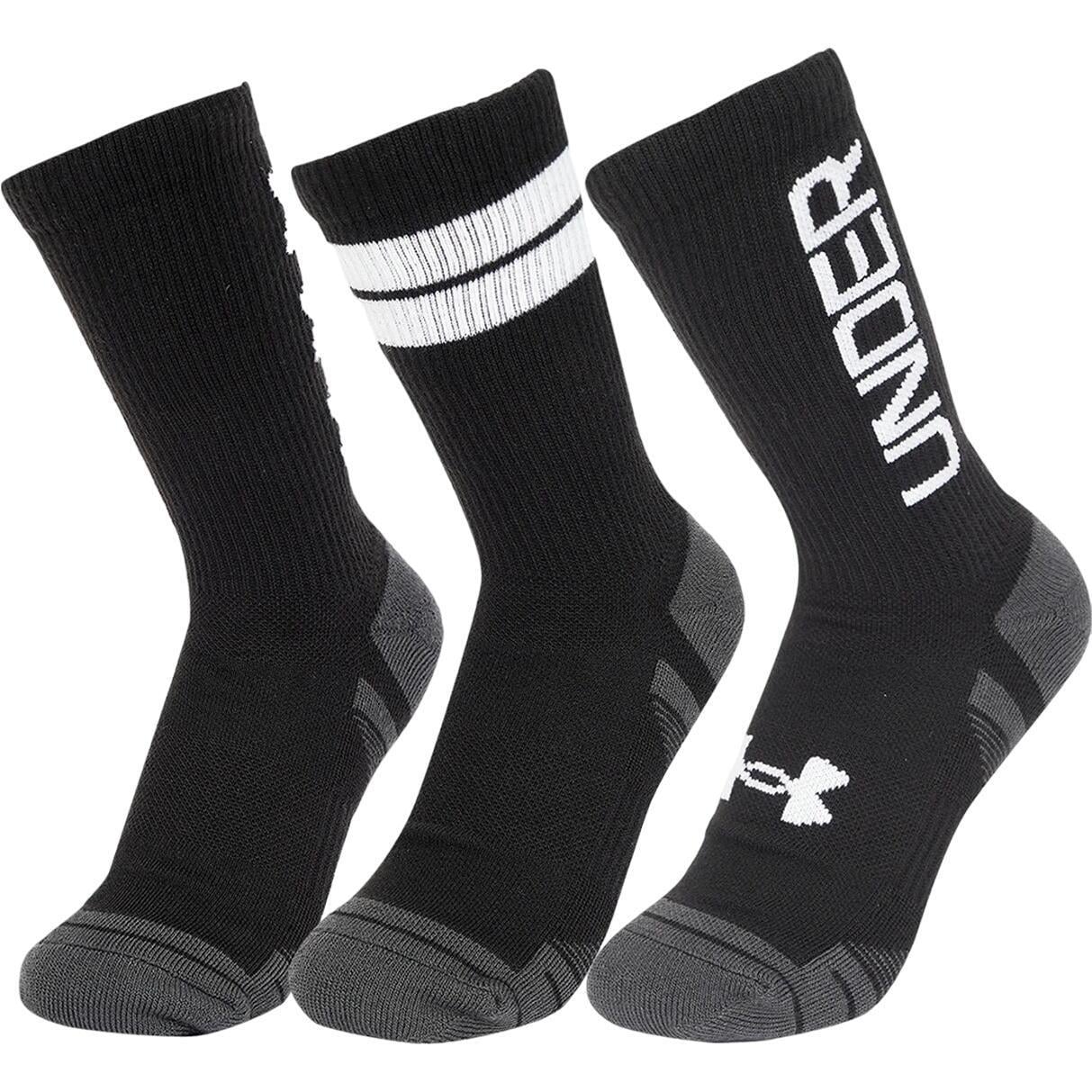 Шкарпетки Under Armour PERF TECH NOV 3PK CREW 1379515-002 3 пари M Чорний (42602-352)