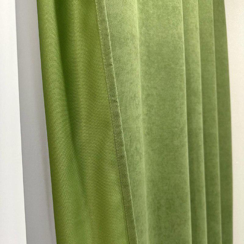 Комплект штор микровелюр 2 шт. 1,5х2,7 м готовые на шторной тесьме 6 см Оливковый (petek-586) - фото 9