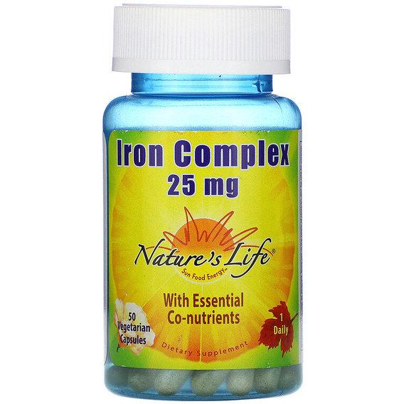 Витаминно-минеральный комплекс Nature's Life Iron Complex 25 мг 50 Veg Caps (NLI-00226)