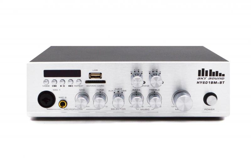 Трансляционный усилитель Sky Sound HY-601MB+BT 2-ZONE/2х60W