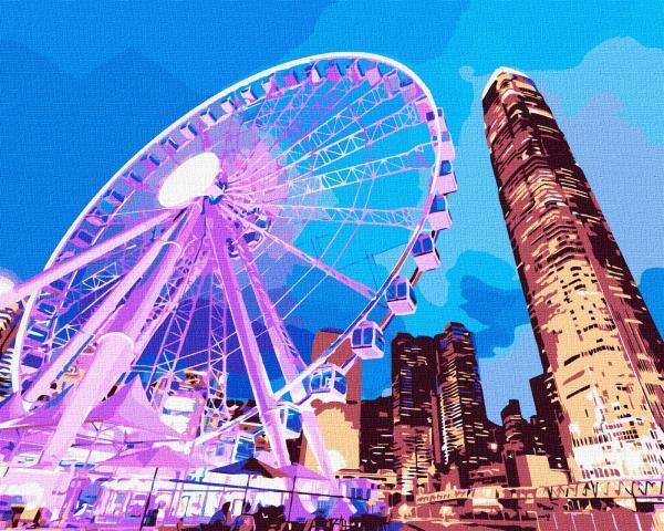 Картина по номерам Идейка Ночной Гонконг 40х50 см в термопакете (КНО3612-mt)