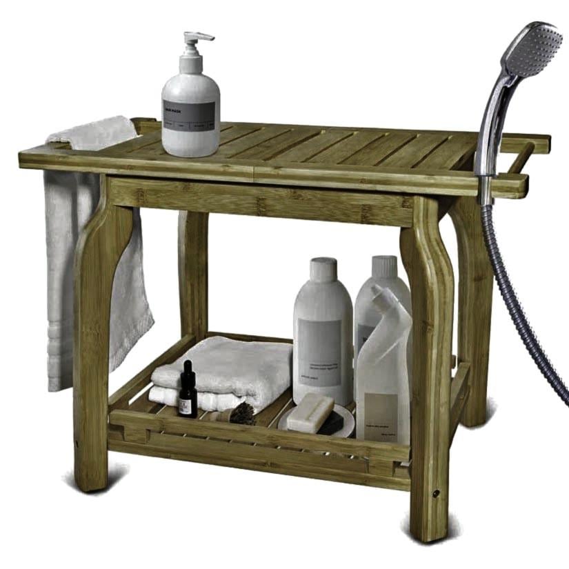 Табурет для ванной из дерева Полинера Палисандр (ТВН-004702)