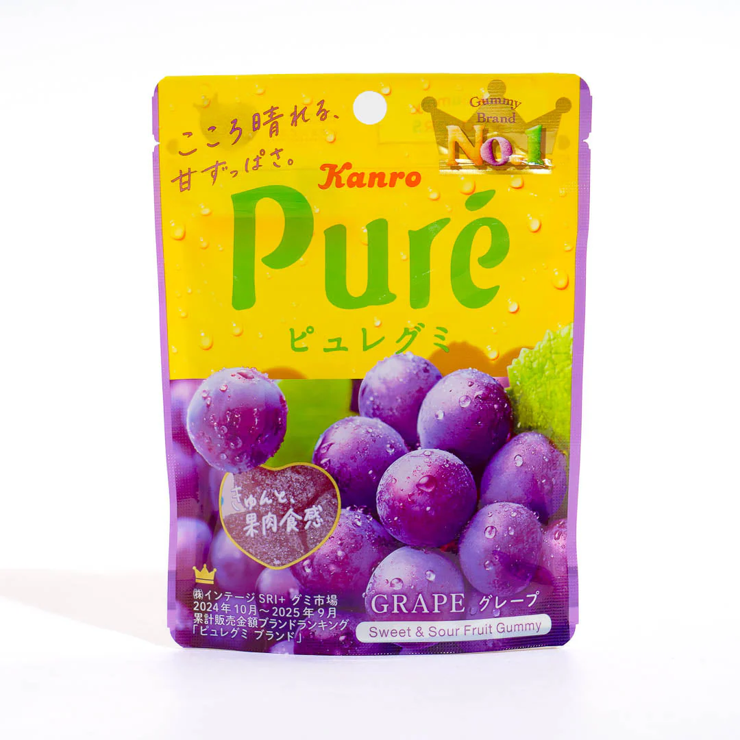Желейки KANRO Pure Gummy Grape зі смаком винограду 56 г Желейки KANRO Pure Gummy Grape зі смаком винограду 56 г