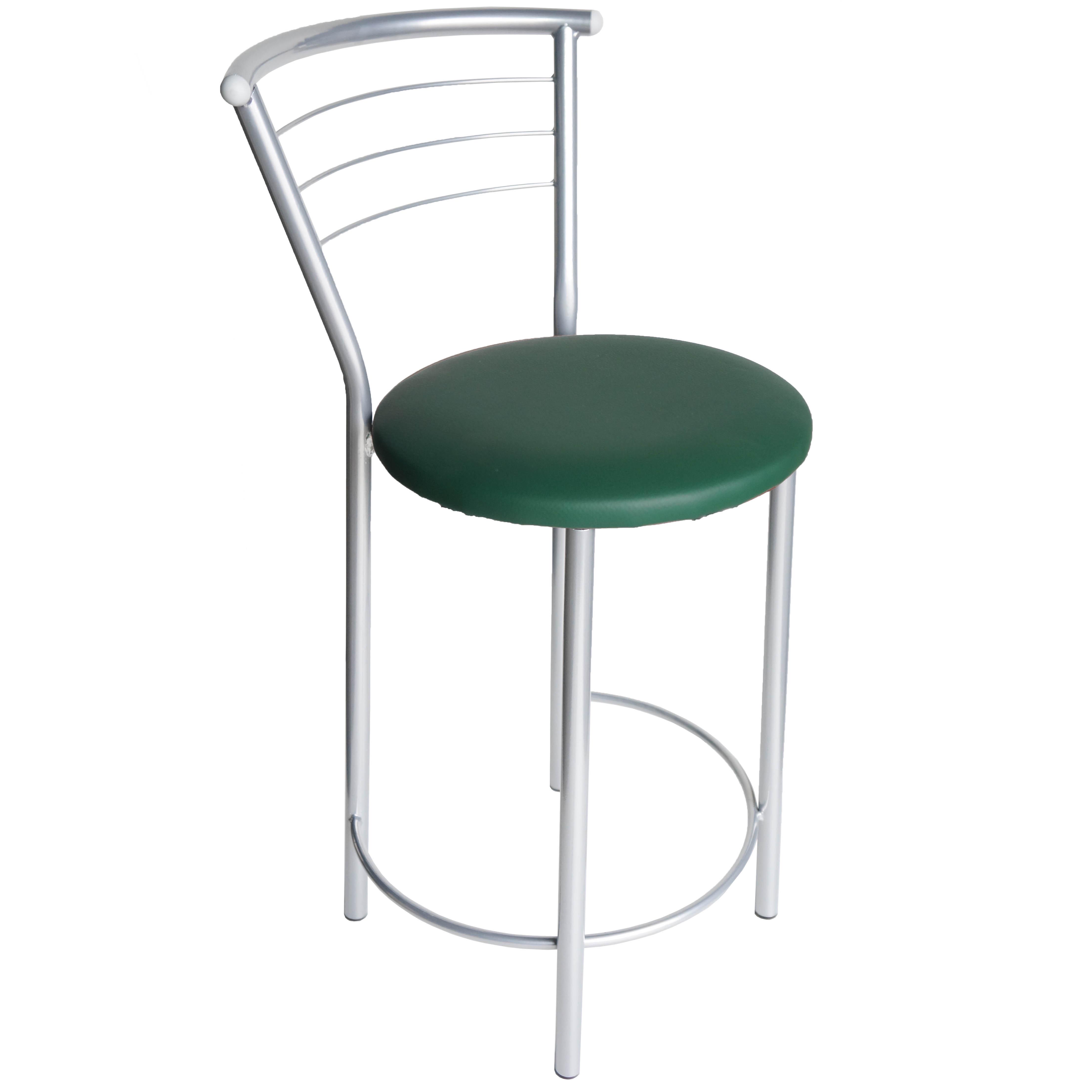 Полубарный стул АНТ Марко кожзаменитель Алюминий/Зеленый (U24341-05)