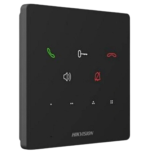 Аудиодомофон IP Hikvision DS-KH6000-E1 с сенсорными кнопками Black (28100563)