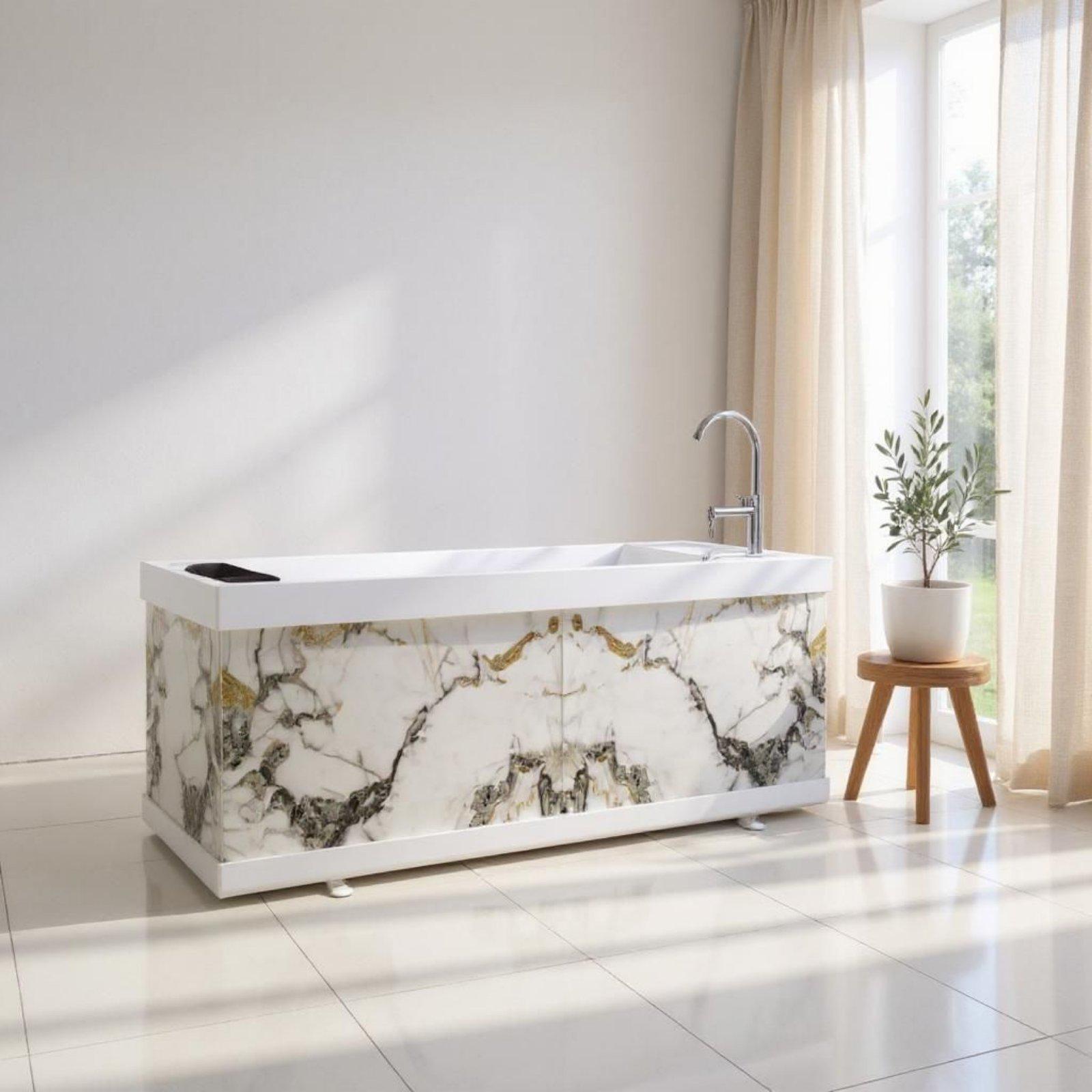 Панель под ванну Мрамор 2025 170 см Белый (2426) Панель под ванну Мрамор 2025 170 см Белый (2426)