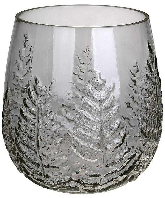 Ваза для цветов из стекла Leaf 15,5х19 см Серый