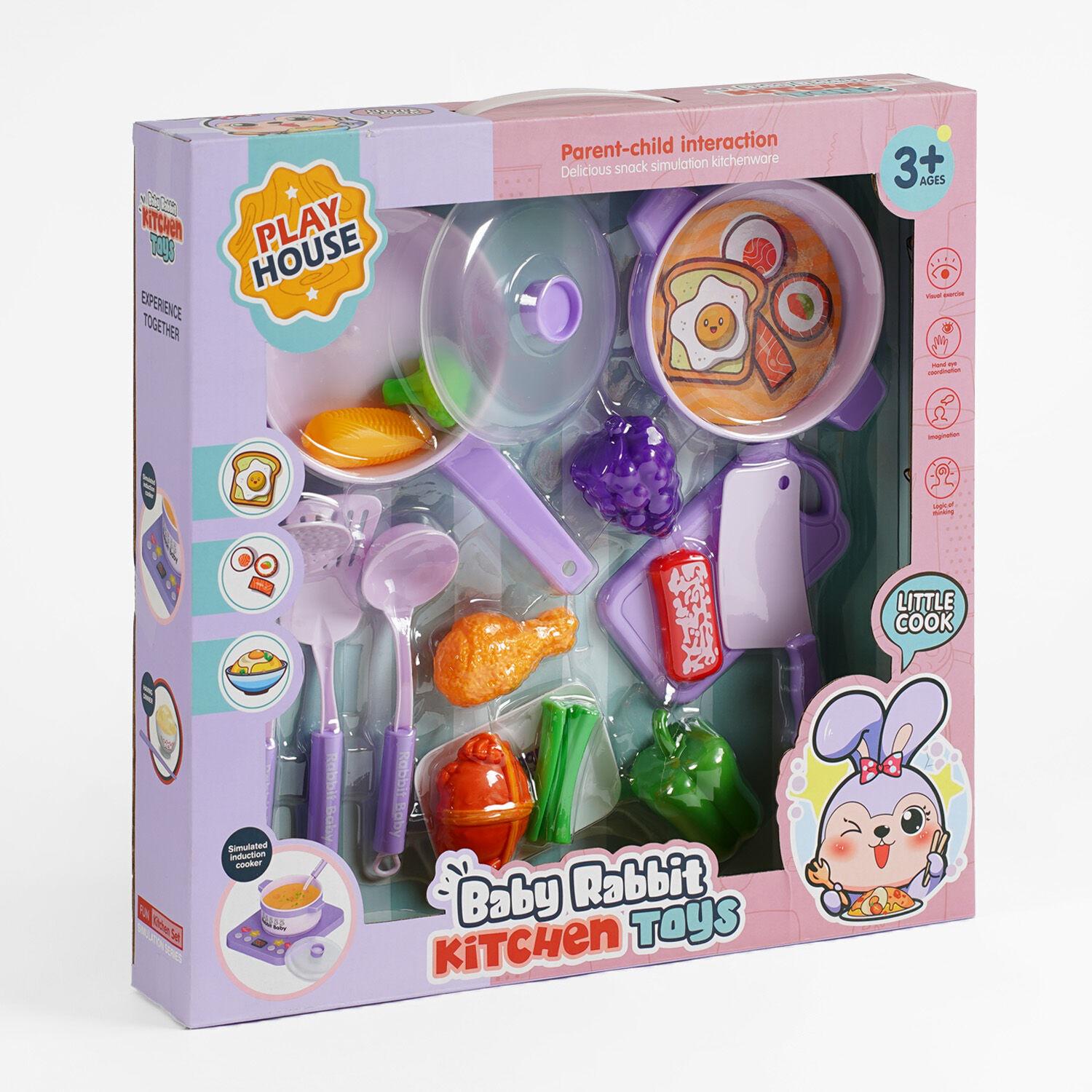 Набор посуды игровой Baby Rabbit 17 элементов/продукты Multicolor (138529)