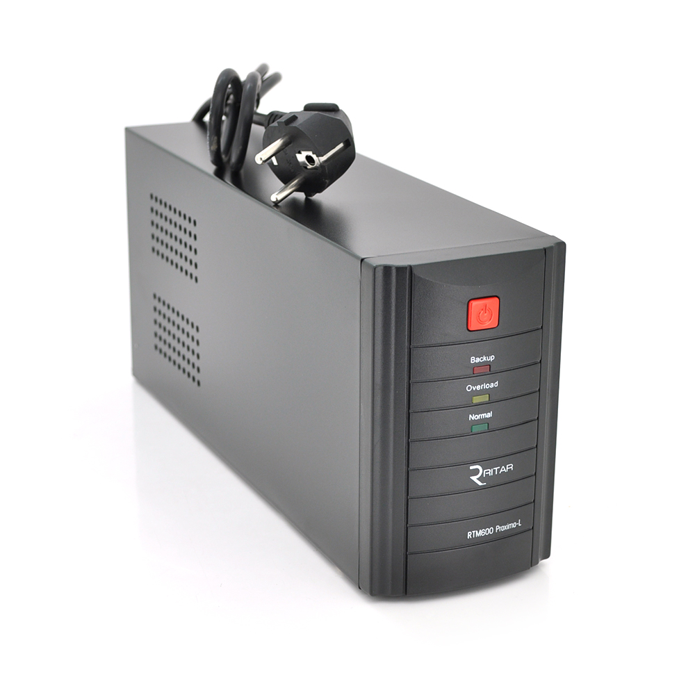 Источник бесперебойного питания Ritar RTM600 600VA 360 Вт аппроксимированная синусоида 2xSchuko 12В 7А 300х85х140 мм (YUT_V1796)