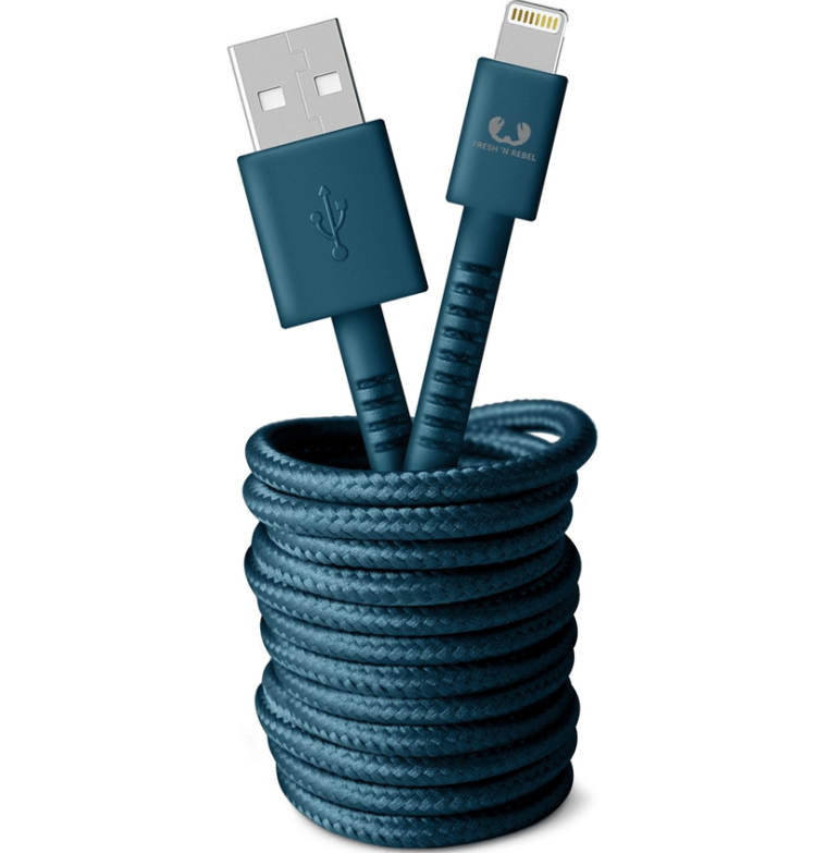 Кабель синхронизации Fresh 'N Rebel Fabriq Lightning Cable 3m, Indigo (2LCF300IN)