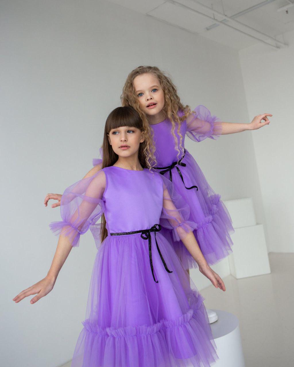 Платье праздничное для девочки 104 см Фиолетовый (2229160391) - фото 13 Платье праздничное для девочки 104 см Фиолетовый (2229160391) - фото 13
