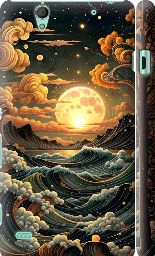 Чехол на Sony Xperia C4 E5333 Арт волны (6332c-295-42517)
